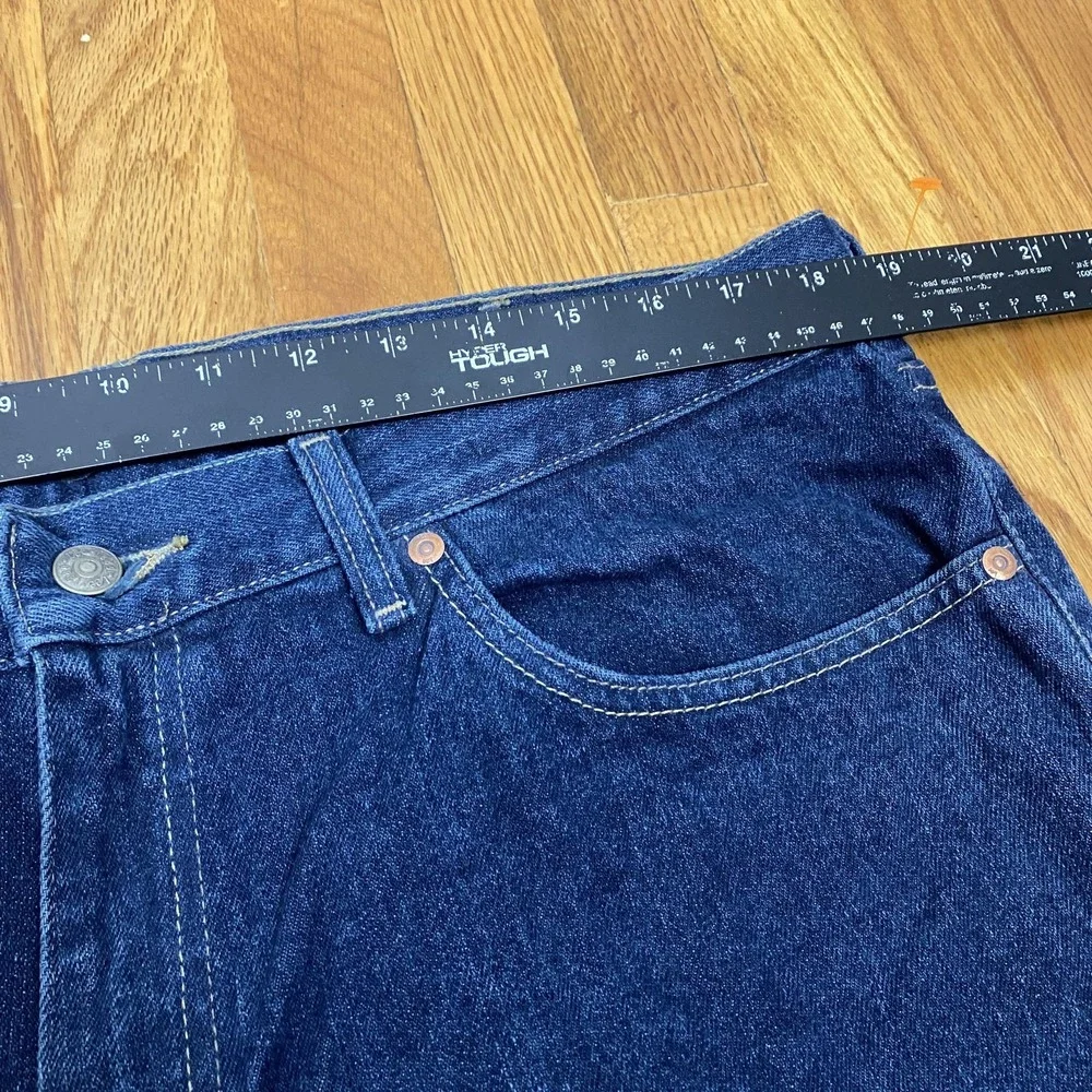 Lee Jeans Mens 38x30 Blue Denim Regular Fit Straight Leg Sits‎ at Waist 5 Pocket